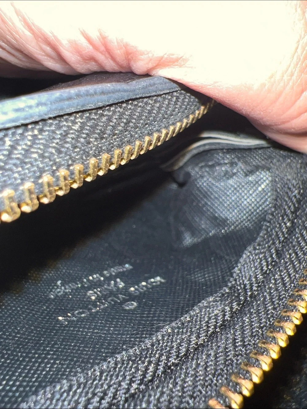 Louis Vuitton Black Monogram Empreinte Key Pouch with Gold Hardware